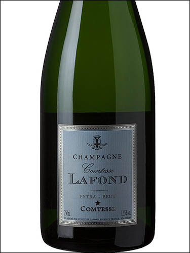 фото Champagne Comtesse Lafond Extra Brut Шампанское Комтесс Лафон Экстра Брют Франция вино белое