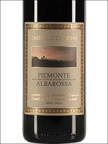 фото Castello di Neive Piemonte Albarossa DOC Кастелло ди Нейве Пьемонт Альбаросса Италия вино красное