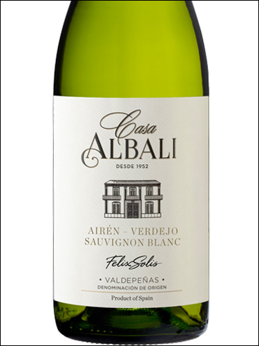 фото вино Casa Albali Airen Verdejo Sauvignon Blanc Valdepenas DO 