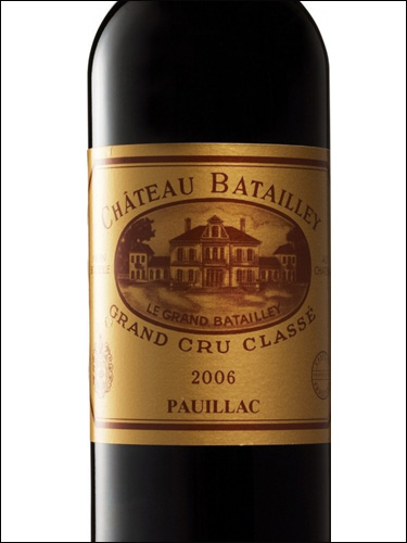 фото Chateau Batailley 5-eme Grand Cru Classe Pauillac AOC Шато Батайе Пойяк Франция вино красное