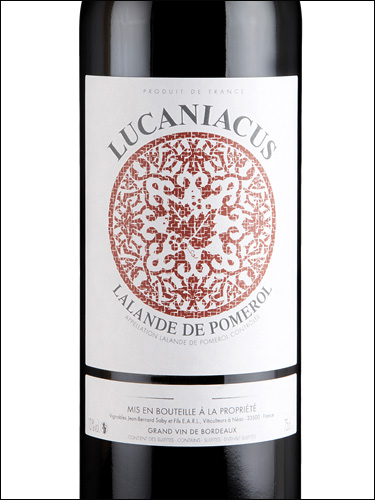фото Lucaniacus Lalande de Pomerol AOC Луканиакус Лаланд де Помроль Франция вино красное