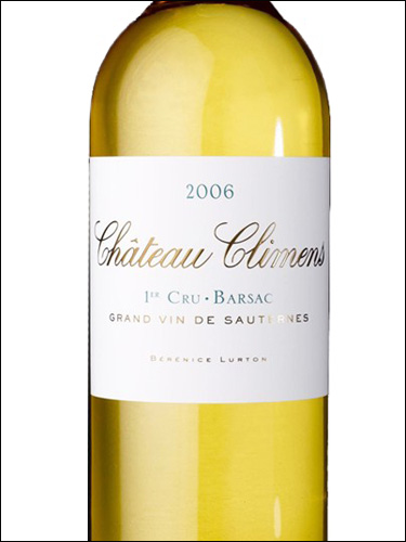 фото Chateau Climens 1-er Grand Cru Classe Barsac AOC Шато Климан Барсак Франция вино белое