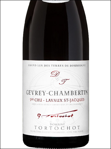 фото Domaine Tortochot Gevrey-Chambertin Premier Cru Lavaux Saint-Jacques AOC Домен Тортошо Жевре-Шамбертен Премье Крю Лаво Сен-Жак Франция вино красное