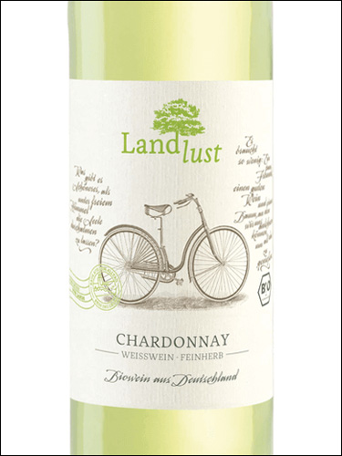 фото Landlust Chardonnay Feinherb Pfalz Ландлуст Шардоне Файнхерб Пфальц Германия вино белое