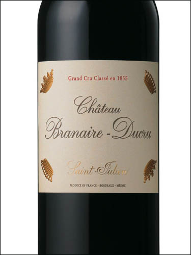 фото Chateau Branaire-Ducru 4-eme Grand Cru Classe Saint-Julien AOC Шато Бранер-Дюкрю Сен-Жюльен Франция вино красное