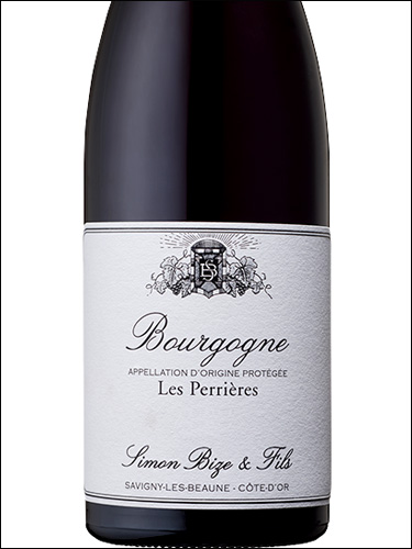 фото Simon Bize & Fils Bourgogne Les Perrieres Rouge AOC Симон Биз э Фис Бургонь Ле Перьер Руж Франция вино красное