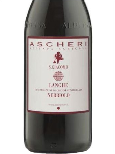 фото Ascheri San Giacomo Langhe Nebbiolo DOC Аскери Сан Джакомо Ланге Неббиоло Италия вино красное