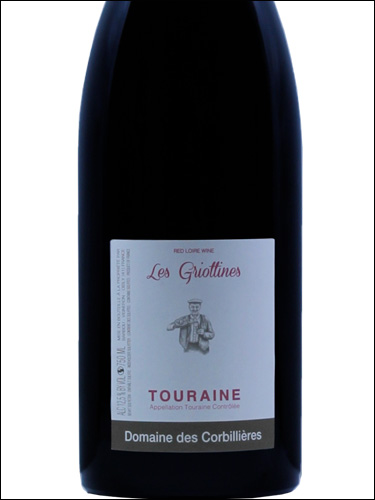 фото Domaine des Corbillieres Les Griottines Touraine Rouge AOC Домен де Корбильер Ле Криотин Турень Руж Франция вино красное