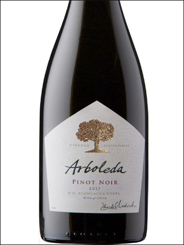 фото Arboleda Pinot Noir Aconcagua Costa DO Арболеда Пино Нуар Аконкагуа Коста Чили вино красное