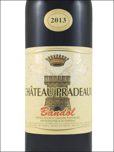 фото Chateau Pradeaux Rouge Bandol AOC Шато Прадо руж Бандоль Франция вино красное
