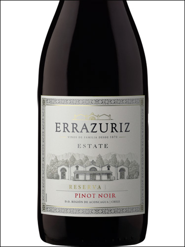 фото Errazuriz Estate Reserva Pinot Noir Эррасурис Эстейт Резерва Пино Нуар Чили вино красное