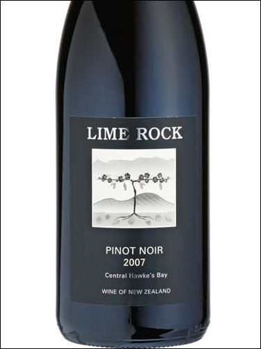 фото Lime Rock Pinot Noir Central Hawke's Bay Лайм Рок Пино Нуар Центарльный Хокс-Бей Новая Зеландия вино красное