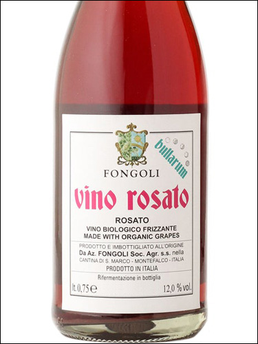 фото Fongoli Vino Rosato Bullarum Frizzante Фонголи Вино Розато Булларум Фриццанте Италия вино розовое