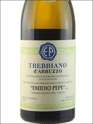 фото Emidio Pepe Trebbiano d'Abruzzo DOC Эмидио Пепе Треббиано д'Абруццо Италия вино белое
