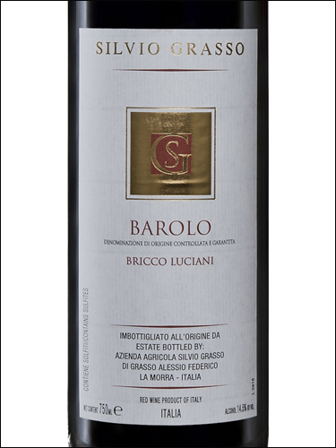 фото Silvio Grasso Barolo Bricco Luciani DOCG Сильвио Грассо Бароло Брикко Лучани Италия вино красное