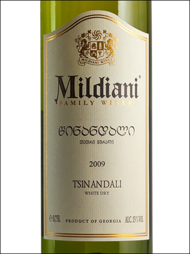 фото Mildiani Tsinandali Милдиани Цинандали Грузия вино белое