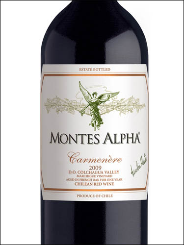 фото Montes Alpha Carmenere Valle de Colchagua DO Монтес Альфа Карменер Долина Кольчагуа Чили вино красное