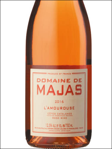 фото Domaine de Majas L'Amourouse Rose Cotes Catalanes IGP Домен де Мажас Л'Амуруз Розе Кот Каталан Франция вино розовое