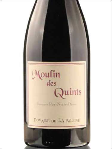 фото Domaine de la Paleine Moulin des Quints Saumur Puy-Notre-Dame AOC Домен де ла Пален Мулен де Кэн Сомюр Пюи-Нотр-Дам Франция вино красное