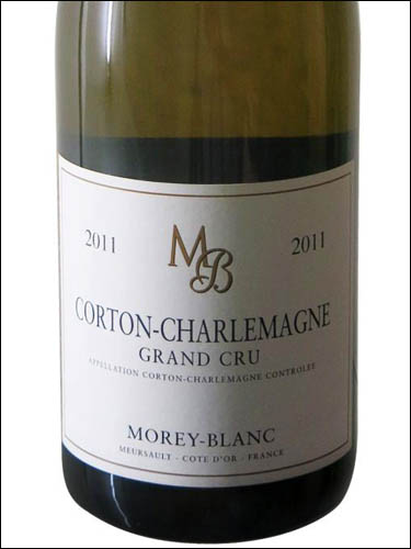 фото Morey-Blanc Corton-Charlemagne Grand Cru AOC Море-Блан Кортон-Шарлемань Гран Крю Франция вино белое