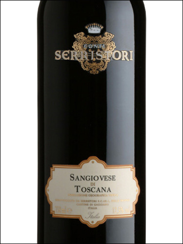 фото Conti Serristori Sangiovese di Toscana IGT Конти Серристори Санджовезе ди Тоскана Италия вино красное