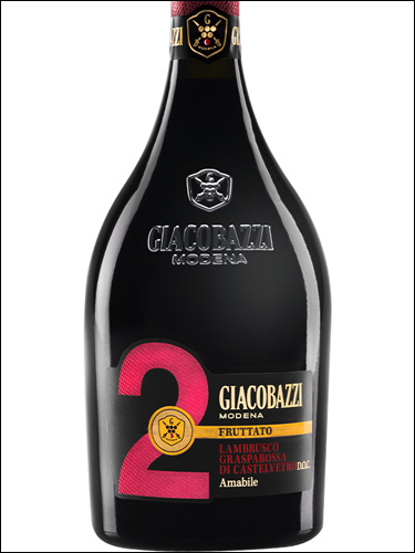 фото Giacobazzi 2 Fruttato Lambrusco Grasparossa di Castelvetro Amabile DOC Джакобацци 2 Фруттато Ламбруско Граспаросса ди Кастельветро Амабиле Италия вино красное