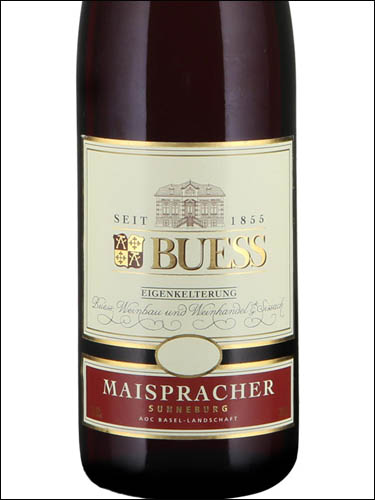 фото Buess Maispracher Sunneburg Basel-Landschaft AOC Бюсс Майспрагер Зуннебург Базель-Ландшафт Швейцария вино красное