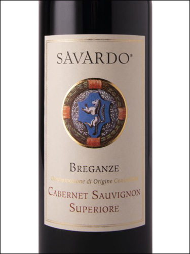 фото Savardo Cabernet Superiore Breganze DOC Савардо Каберне Супериоре Бреганце ДОК Италия вино красное