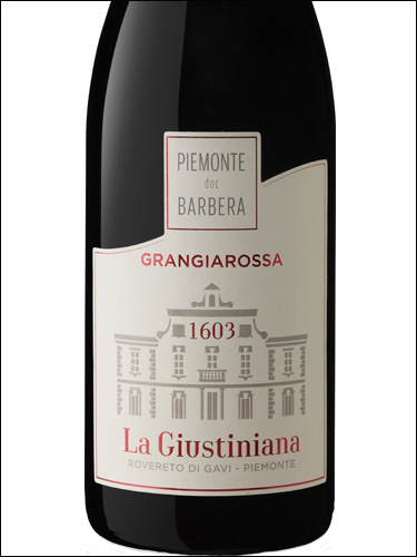 фото La Giustiniana Grangiarossa Piemonte Barbera DOC Ла Джустиниана Гранджаросса Пьемонте Барбера Италия вино красное