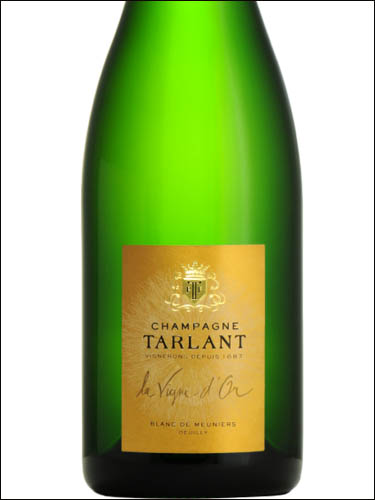 фото Champagne Tarlant La Vigne d'Or Blanc de Meuniers Brut Nature Шампанское Тарлан Ла Винь д'Ор Блан де Менье Брют Натюр Франция вино белое