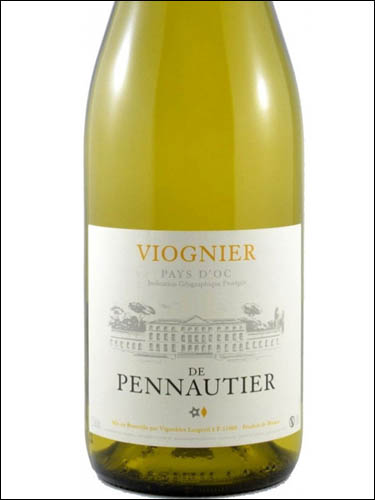 фото Pennautier Viognier Pays d'Oc IGP Пеннотье Вионье Пэй д'Ок Франция вино белое