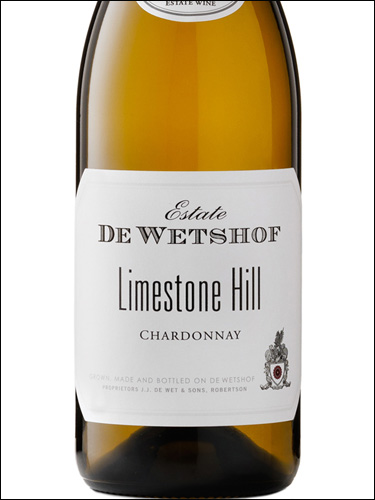 фото De Wetshof Estate Limestone Hill Chardonnay Де Ветсхоф Эстейт Лаймстоун Хилл Шардоне ЮАР вино белое