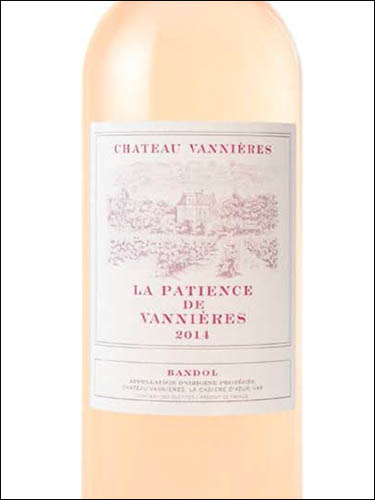 фото La Patience de Vannieres Rose Bandol AOC Ля Паcьонс де Ваньер Розе Бандоль Франция вино розовое