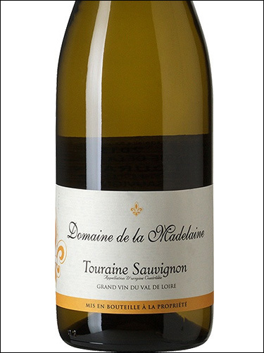 фото Domaine de la Madelaine Touraine Sauvignon AOC Домен де ла Мадлен Турень Совиньон Франция вино белое