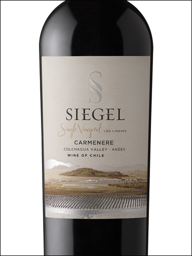 фото Siegel Single Vineyard Los Lingues Carmenere  Сигель Сингл Виньярд Лос Лингес Карменер Чили вино красное