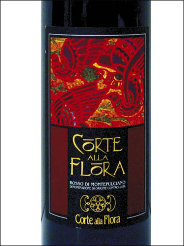 фото Corte alla Flora Rosso di Montepulciano DOC Корте алла Флора Россо ди Монтепульчано Италия вино красное