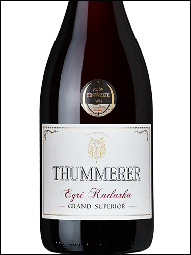 фото Thummerer Egri Kadarka Grand Superior Туммерер Эгри Кадарка Гран Супериор Венгрия вино красное