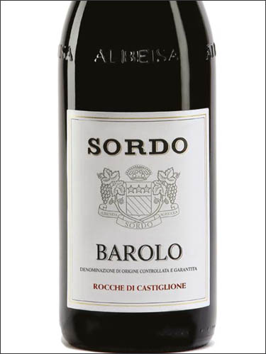 фото Sordo Barolo Rocche di Castiglione DOCG Сордо Бароло Рокке ди Кастильоне Италия вино красное