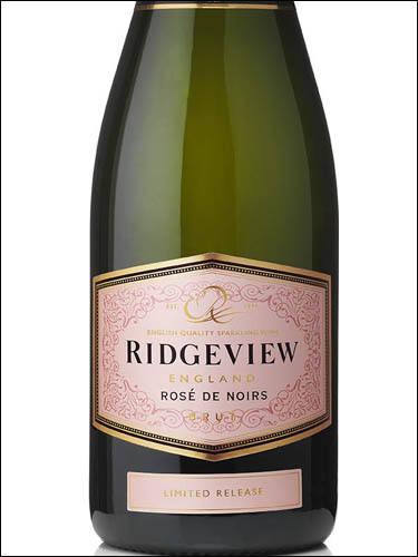 фото Ridgeview Rose de Noirs Brut Риджвью Розе де Нуар Брют Великобритания вино розовое