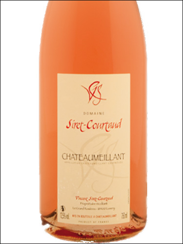 фото Domaine Siret-Courtaud Chateaumeillant Gris AOC Домен Сире-Курто Шатомейан Гри Франция вино розовое