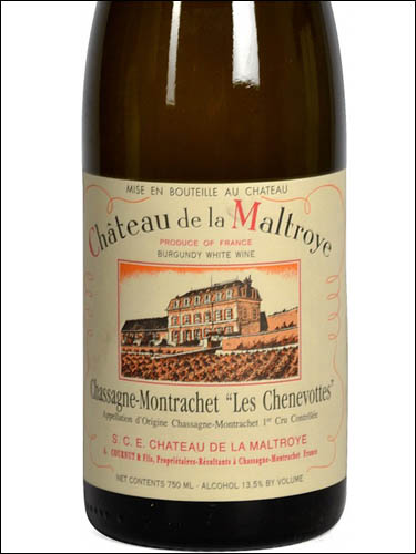 фото Chateau de la Maltroye Chassagne-Montrachet Premier Cru Les Chenevottes AOC Шато де ла Мальтруа Шассань-Монраше Премье Крю Ле Шенвот Франция вино белое