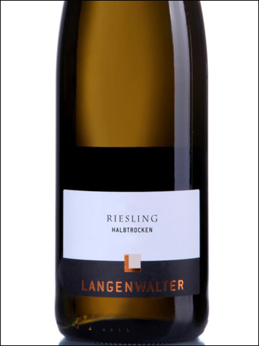 фото Langenwalter Riesling Feinherb Pfalz Лангенвальтер Рислинг Файнхерб Пфальц Германия вино белое