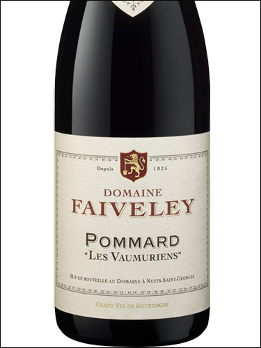 фото Domaine Faiveley Pommard Les Vaumuriens AOC Домен Февле Поммар Ле Вомюрьен Франция вино красное