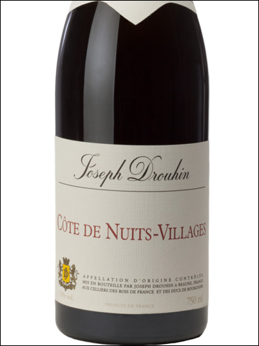 фото Joseph Drouhin Cote de Nuits-Villages AOC Жозеф Друэн Кот де Нюи-Вилляж Франция вино красное