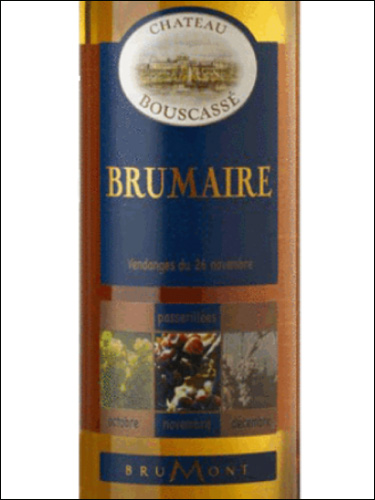 фото Chateau Bouscasse Brumaire Pacherenc du Vic-Bilh AOP Шато Бускассе Брюмер Пашранк дю Вик-Биль Франция вино белое