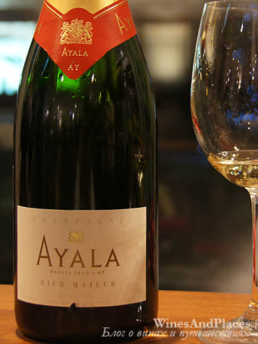 фото Champagne Ayala Rich Majeur Demi-sec Шампанское Айяла Рич Мажор полусухое Франция вино белое