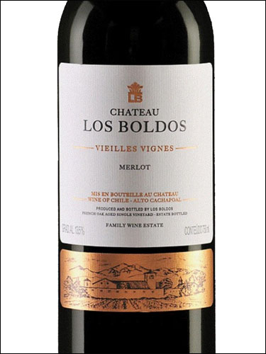 фото Chateau Los Boldos Merlot Vieilles Vignes Шато Лос Болдос Мерло Вьей Винь Чили вино красное