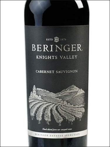 фото Beringer Cabernet Sauvignon Knights Valley Беринджер Каберне Совиньон Найтс Вэлли США вино красное