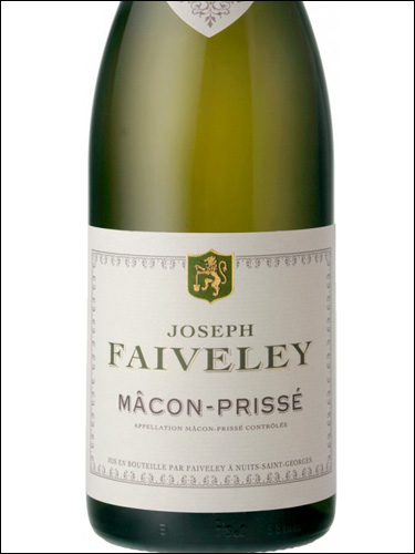 фото Domaine Faiveley Macon-Prisse Blanc AOC Домен Февле Макон-Присе Блан Франция вино белое