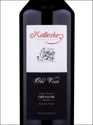 фото Kalleske Old Vine Grenache Barossa Valley Каллеске Олд Вайн Гренаш Долина Баросса Австралия вино красное